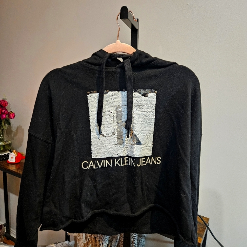 CK Jeans Crop Hoodie